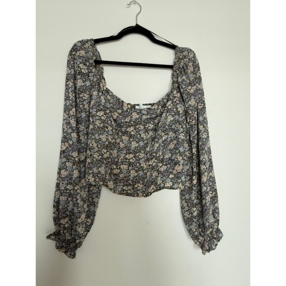 ASTR the Label Floral Corset Top | Puff Sleeve | Smocked Back | Romantic
